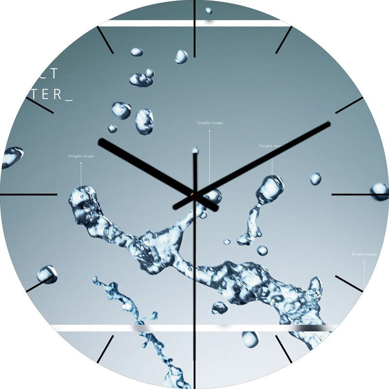 MarbleTime | Moderne Marmeren Analoge Wandklok - Stijlvol Decoratief Tijdsbeeld