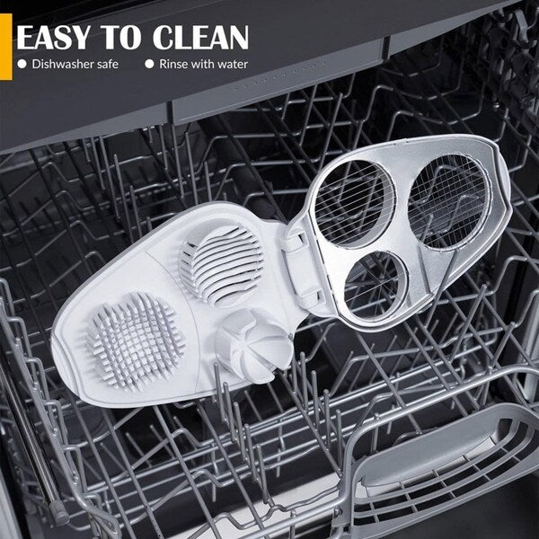 EggCraft | Multifunctionele 3-in-1 eiersnijder - Roestvrijstalen snijder voor plakjes, blokjes en partjes