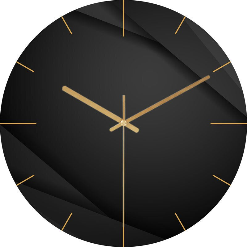 MarbleTime | Moderne Marmeren Analoge Wandklok - Stijlvol Decoratief Tijdsbeeld