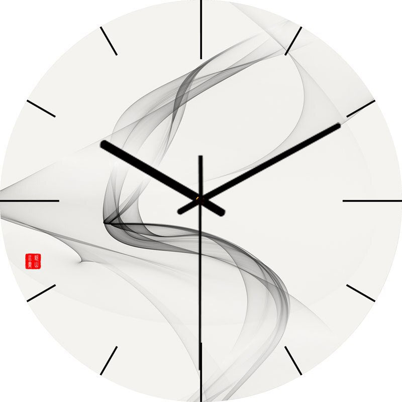 MarbleTime | Moderne Marmeren Analoge Wandklok - Stijlvol Decoratief Tijdsbeeld