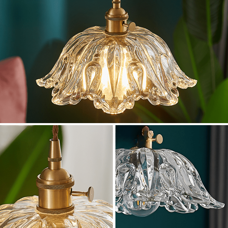 Glazen Bloem Hanglamp