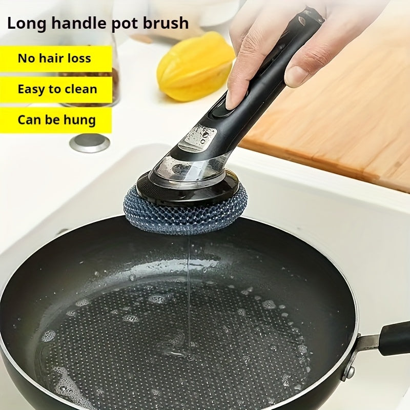 BrilliantScrub | Zeeppenseel met handvat - Pannenborstel voor keuken en gootsteen