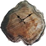 WoodOclock | Rustieke houten wandklok met structuur - Modern Boerderijdecor