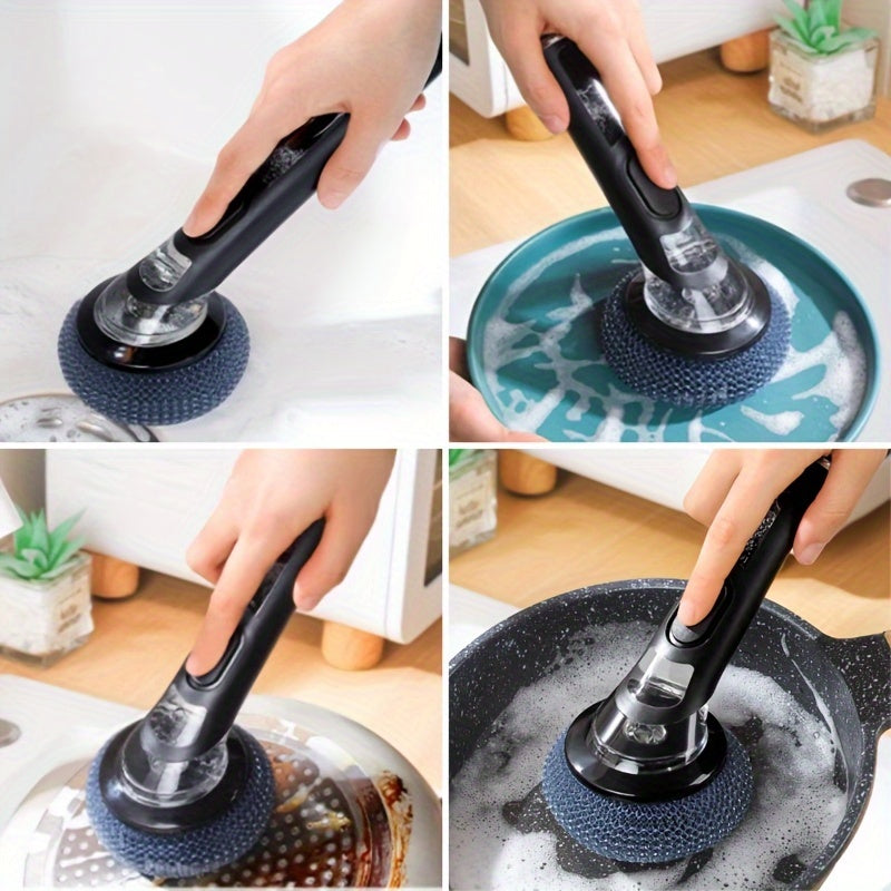 BrilliantScrub | Zeeppenseel met handvat - Pannenborstel voor keuken en gootsteen