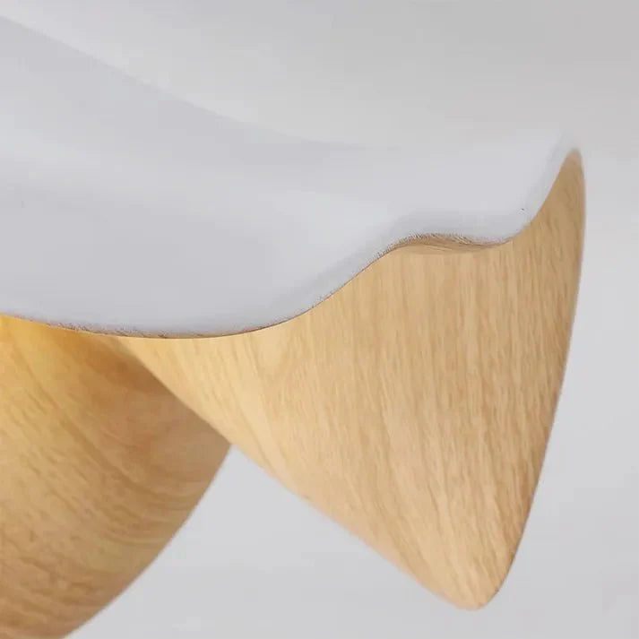 Scandinavische houten Lotus plafondlamp van hars