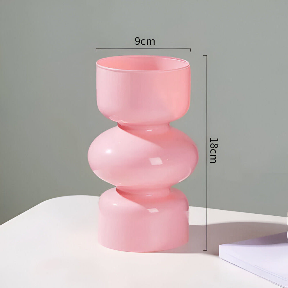 Elirona - Veelzijdige Scandinavische Glazen Vaas in Verschillende Kleuren