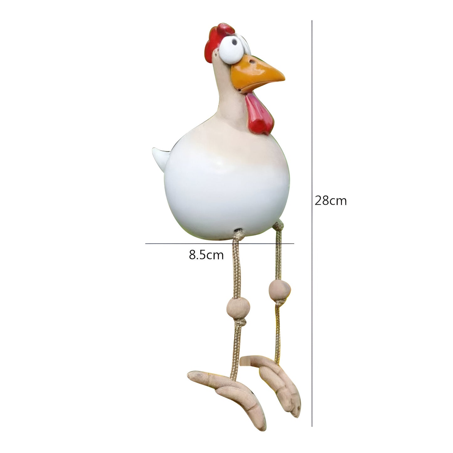 Cluckoo | Eigenzinnig tuinornament met kippen - Weerbestendig boerderijdierbeeldje
