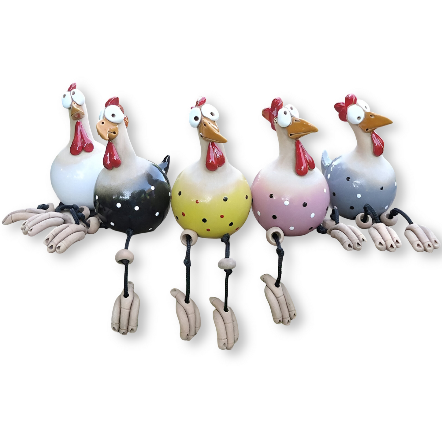Cluckoo | Eigenzinnig tuinornament met kippen - Weerbestendig boerderijdierbeeldje