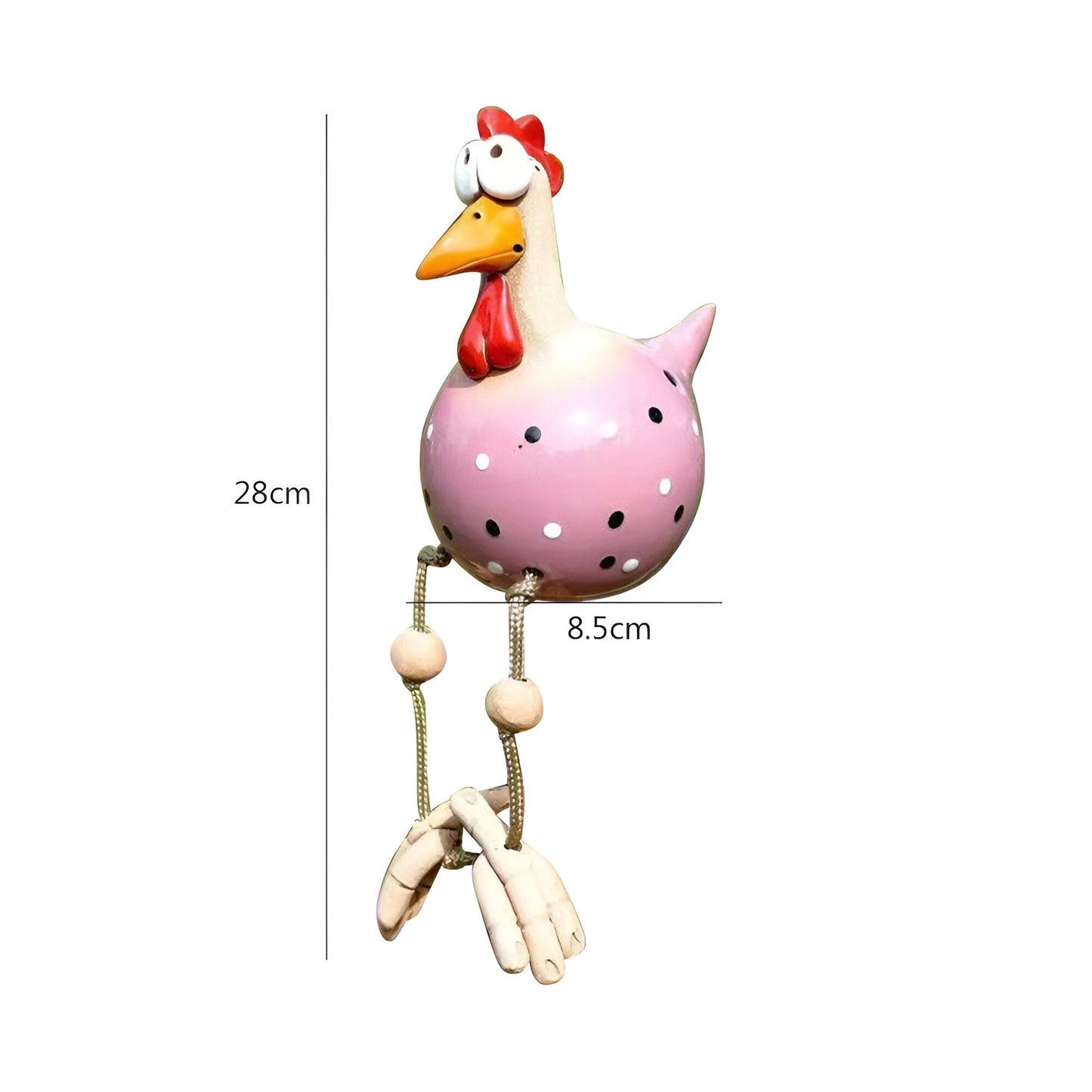 Cluckoo | Eigenzinnig tuinornament met kippen - Weerbestendig boerderijdierbeeldje