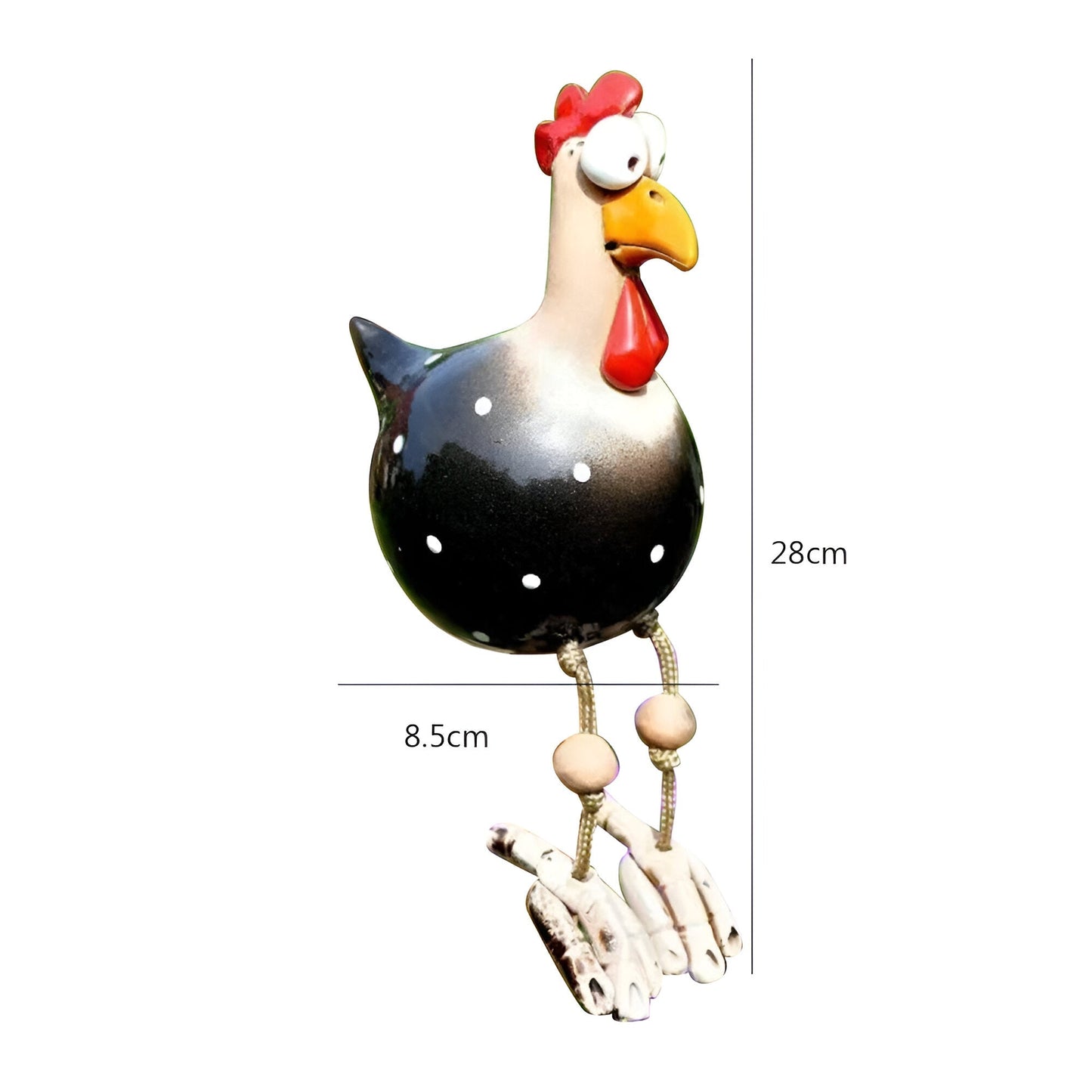 Cluckoo | Eigenzinnig tuinornament met kippen - Weerbestendig boerderijdierbeeldje