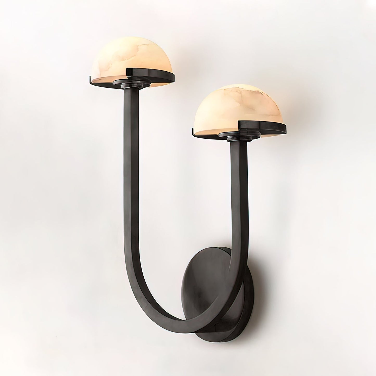 Paddestoel albasten wandlamp