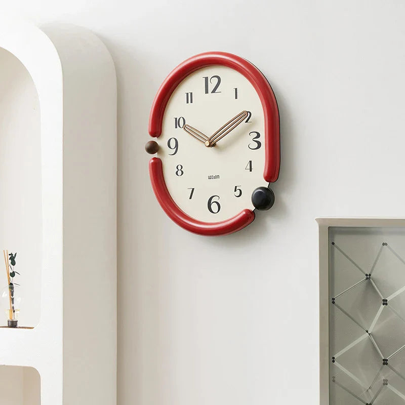 EvoClock | Moderne Minimalistische Wandklok - Elegant Licht Luxe Ontwerp, Stille Quartz Beweging