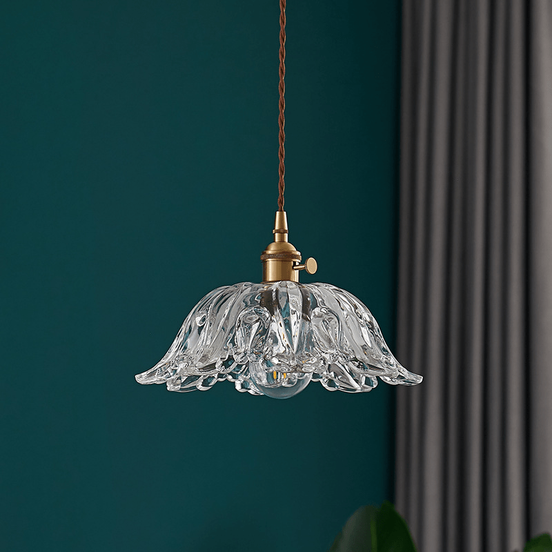 Glazen Bloem Hanglamp