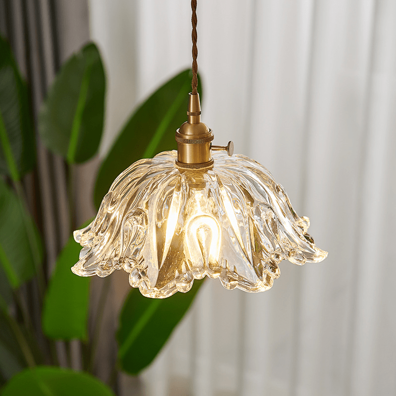 Glazen Bloem Hanglamp