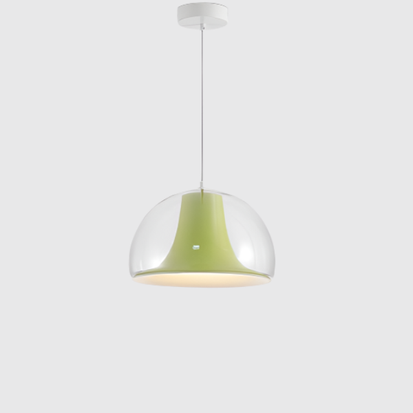 Halfronde kwallen glazen hanglamp