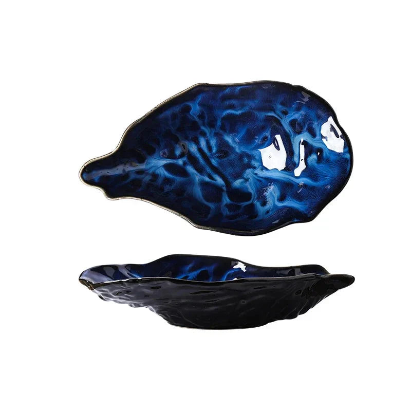 Schelp Keramieken Kom | Handgevormd | Oceaankleuren | Uniek Design