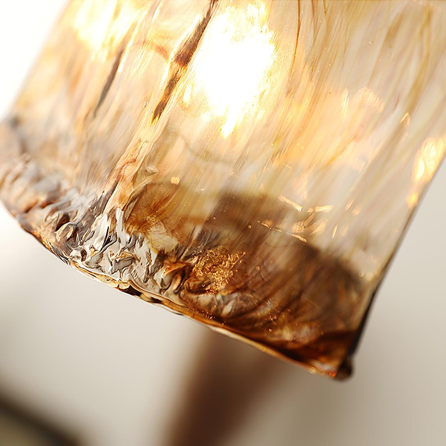 Vintage bruin glazen hanglamp