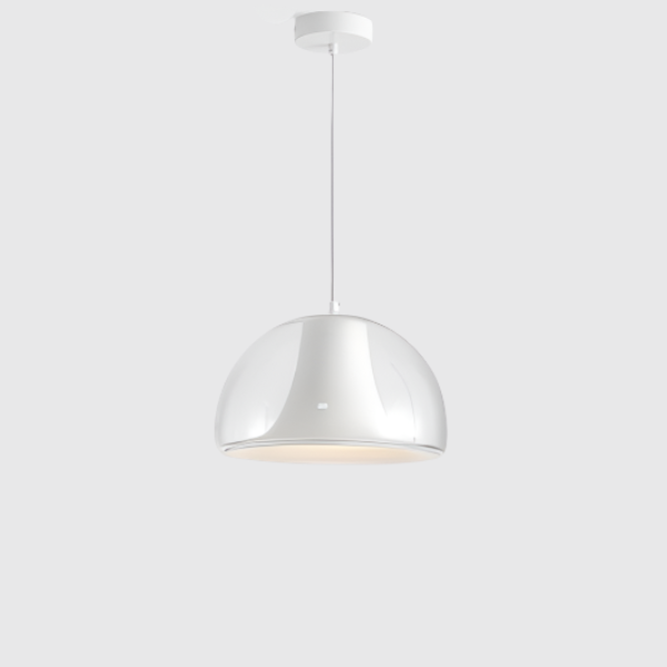 Halfronde kwallen glazen hanglamp