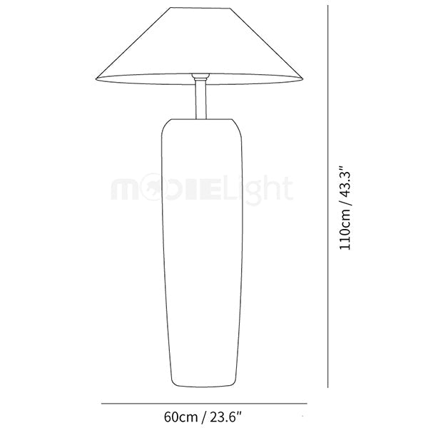 Verweerd houten vloerlamp
