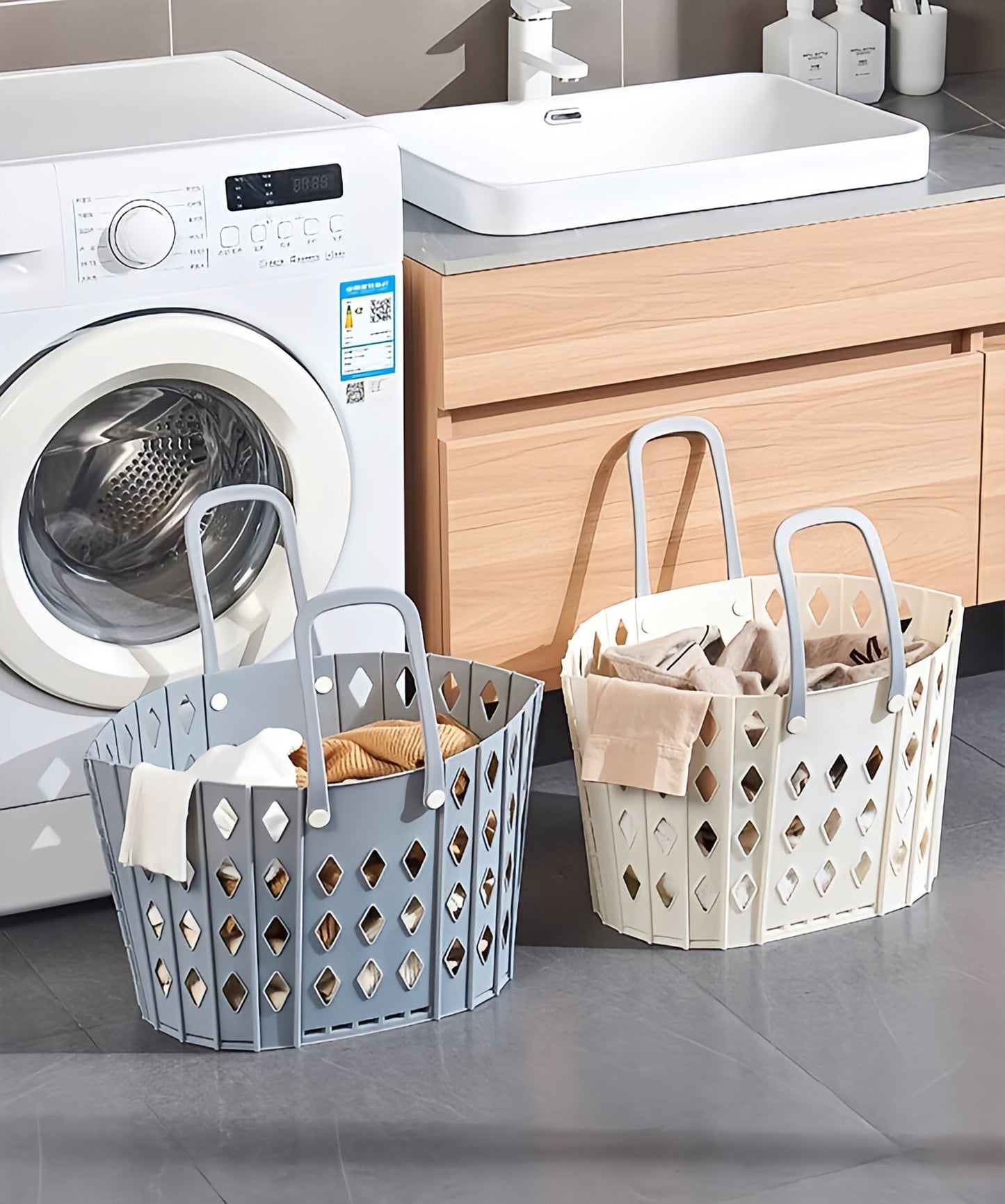 LaundrEase | Opvouwbare wasmand voor meerdere doeleinden - Ruimtebesparend en duurzaam opbergen