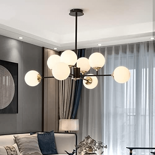 Glazen kroonluchter in Scandinavische stijl