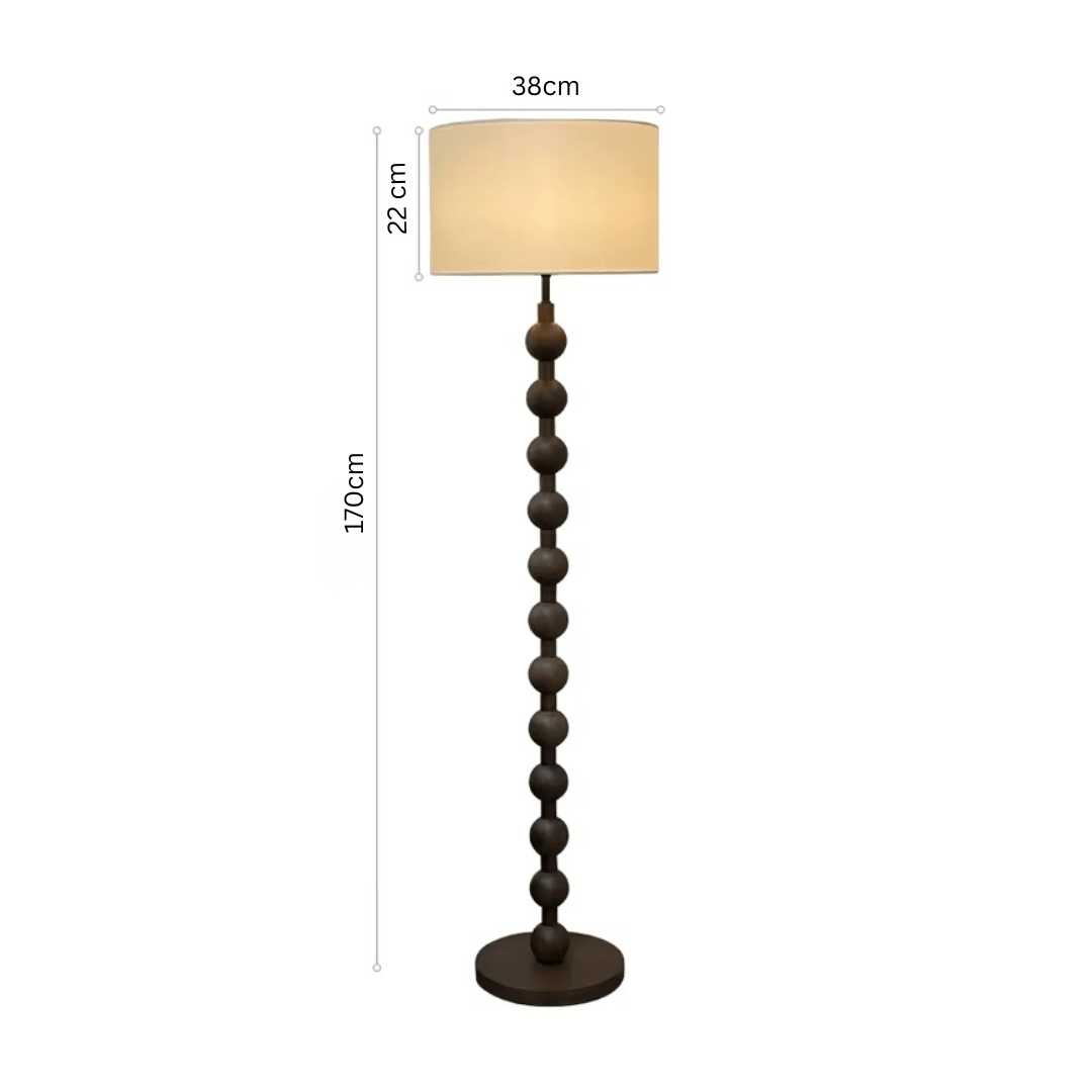 Japandi houten vloerlamp
