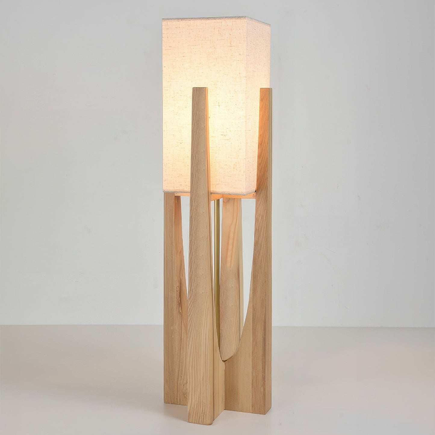Japanse stijl walnoot vloerlamp eenvoudige massief houten lamp