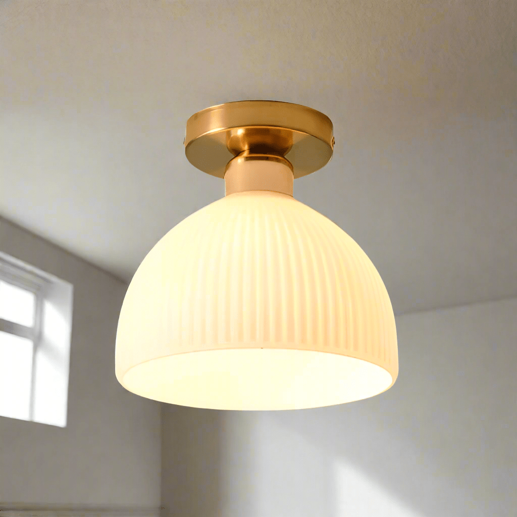 Moderne Melk Wit Glazen Plafondlamp