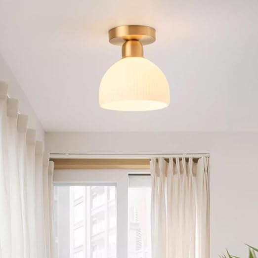 Moderne Melk Wit Glazen Plafondlamp