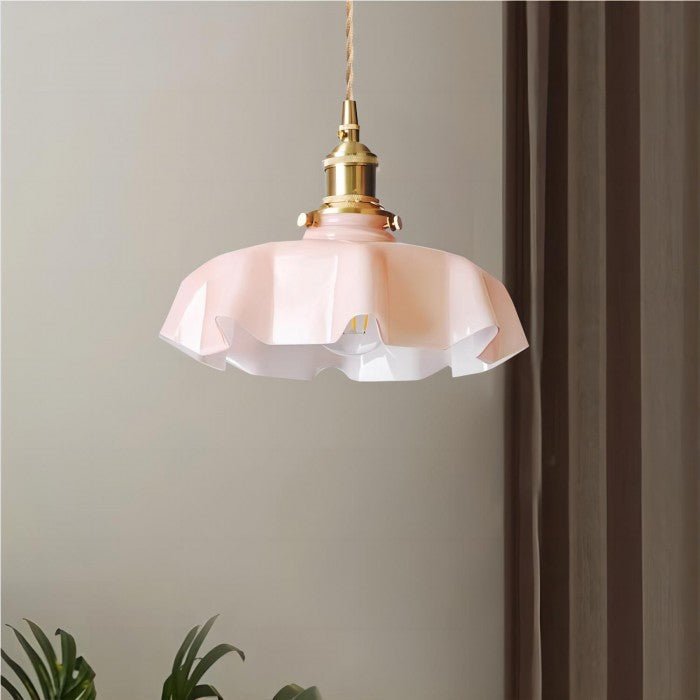Retro Glazen Bloem Hanglamp