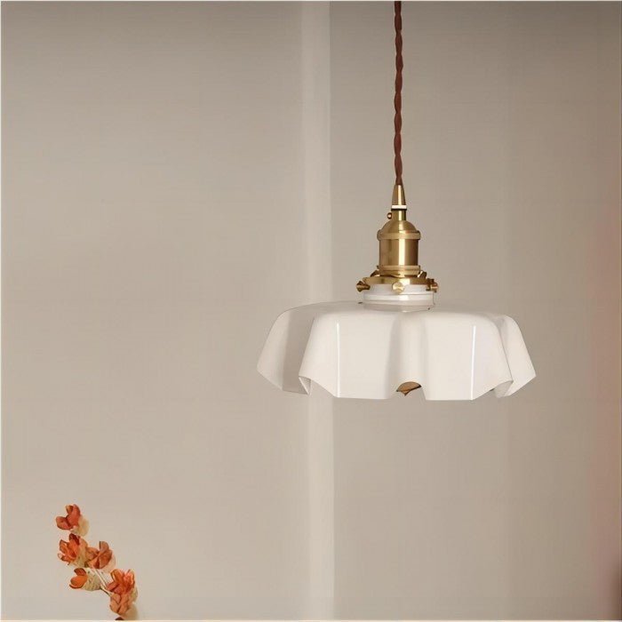 Retro Glazen Bloem Hanglamp