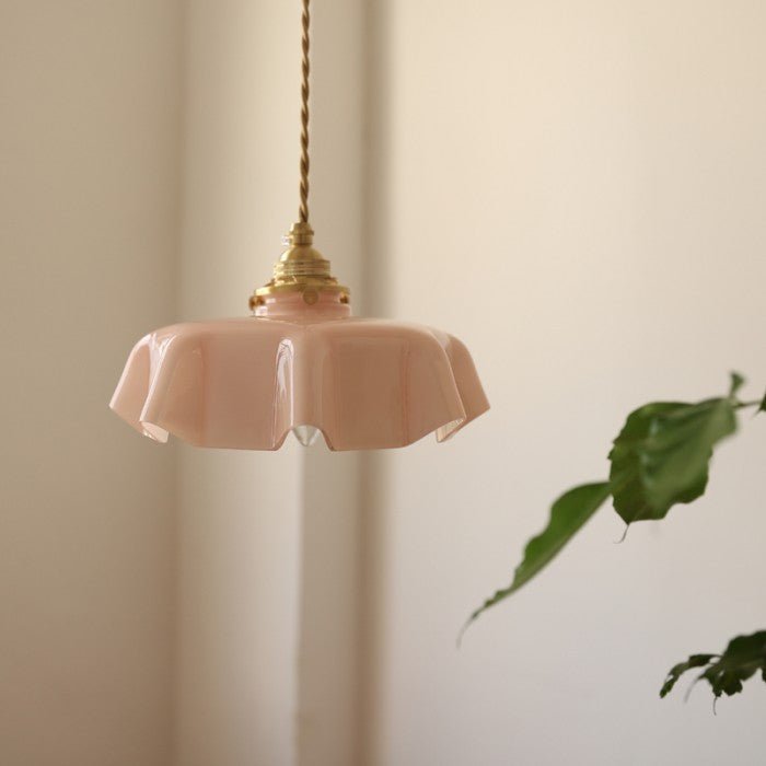 Retro Glazen Bloem Hanglamp