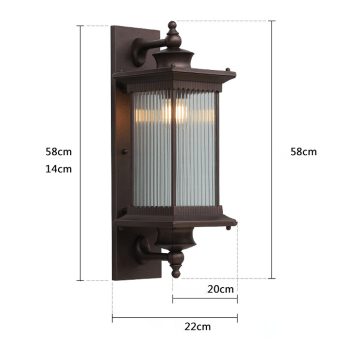 Retro Rechthoekige Buiten Wandlamp