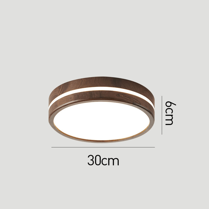 Ronde Houten Plafondlamp