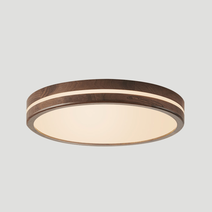 Ronde Houten Plafondlamp