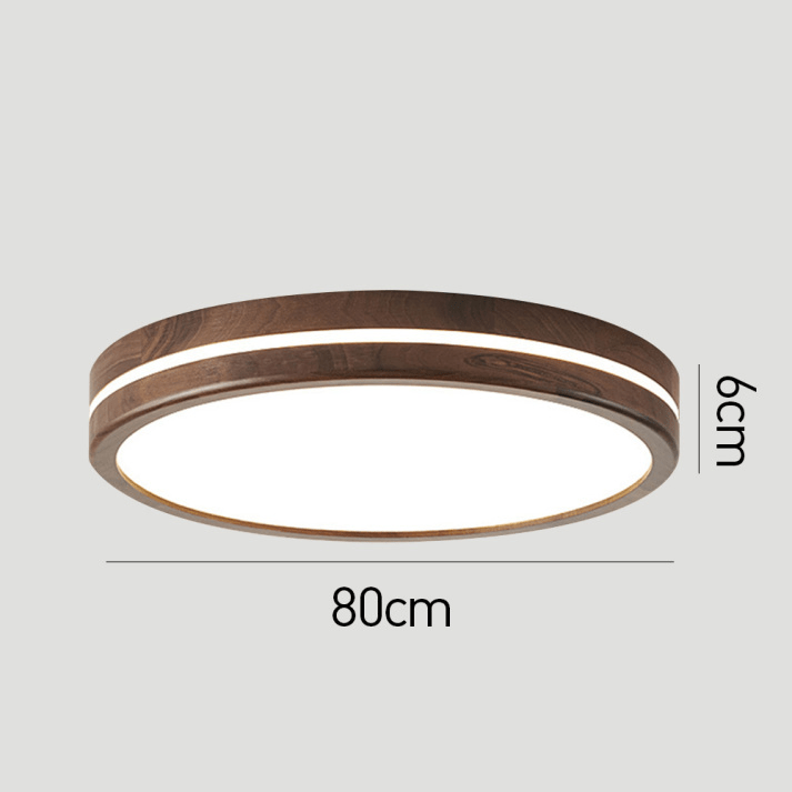 Ronde Houten Plafondlamp
