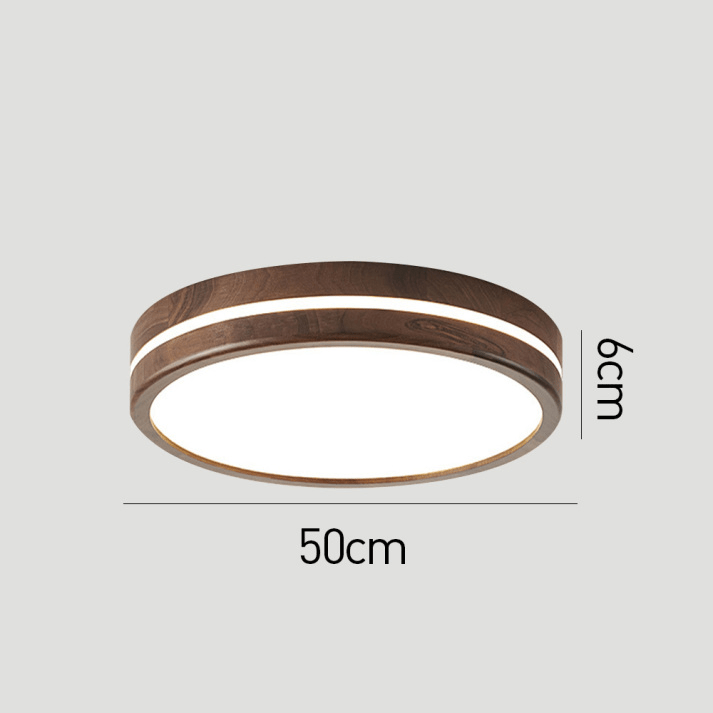 Ronde Houten Plafondlamp