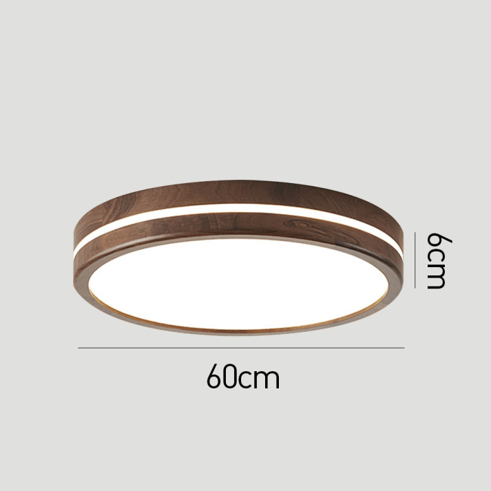 Ronde Houten Plafondlamp