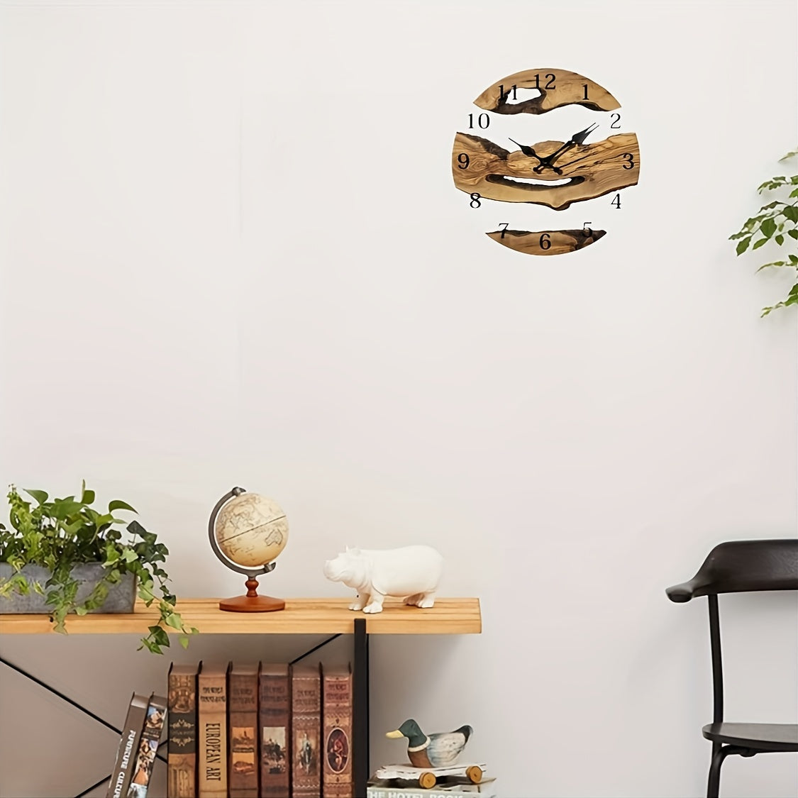 ClockCraft | Creatieve 12-inch acryl houtnerf wandklok - ontwerp zonder frame