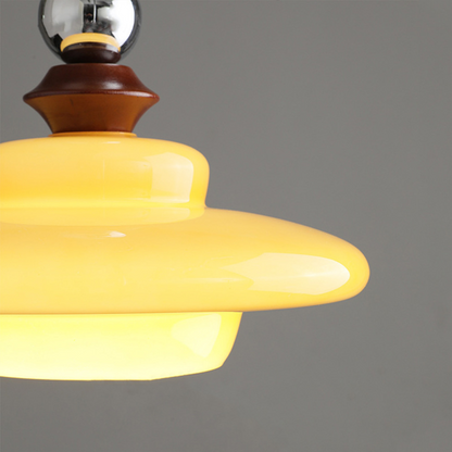 Middeleeuwse stijl glas beige eetkamer hanglamp