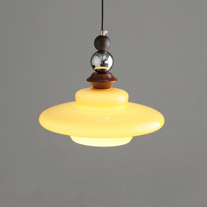 Middeleeuwse stijl glas beige eetkamer hanglamp
