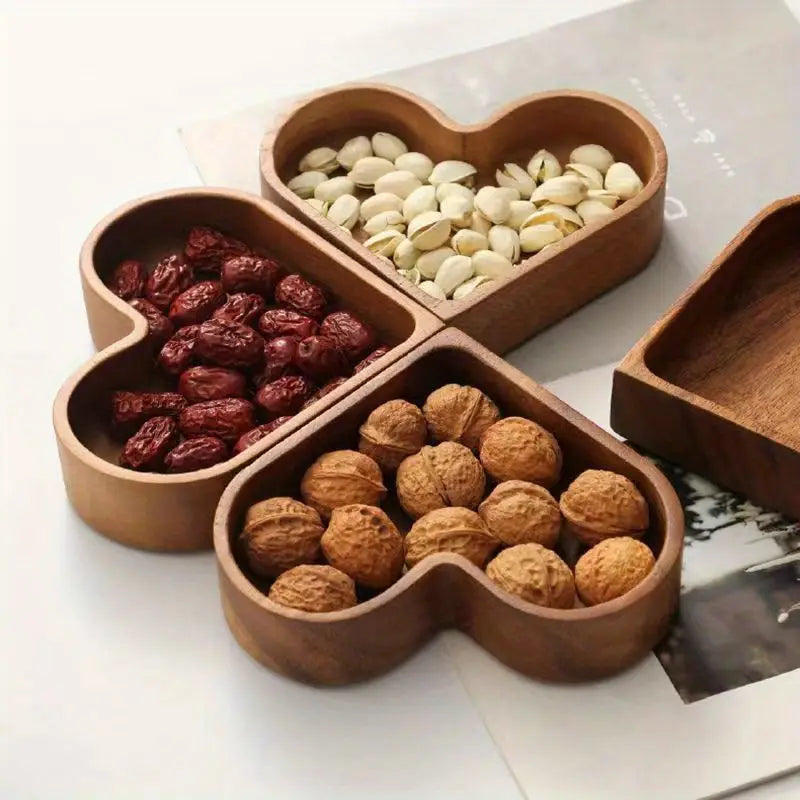 Harmonie Schalen van Hout - Perfect voor het Serveren van Noten, Snacks en Gedroogd Fruit