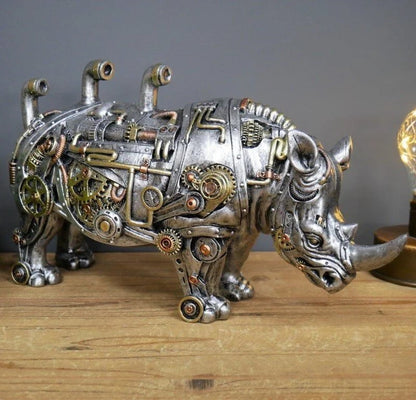 MechaMenagerie Steampunk Dier Sculpturen - Intrigerende Fusie van Antieke en Moderne Ontwerpen - Perfect voor Unieke Interieurdecoratie