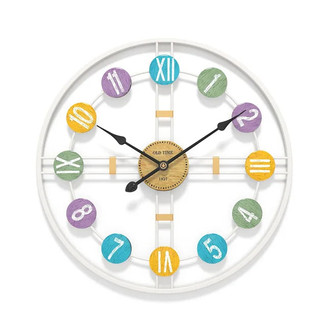 VintaRoman | 3D Metalen Romeinse Cijfer Wandklok - Vintage Stille Luxe Wanddecoratie