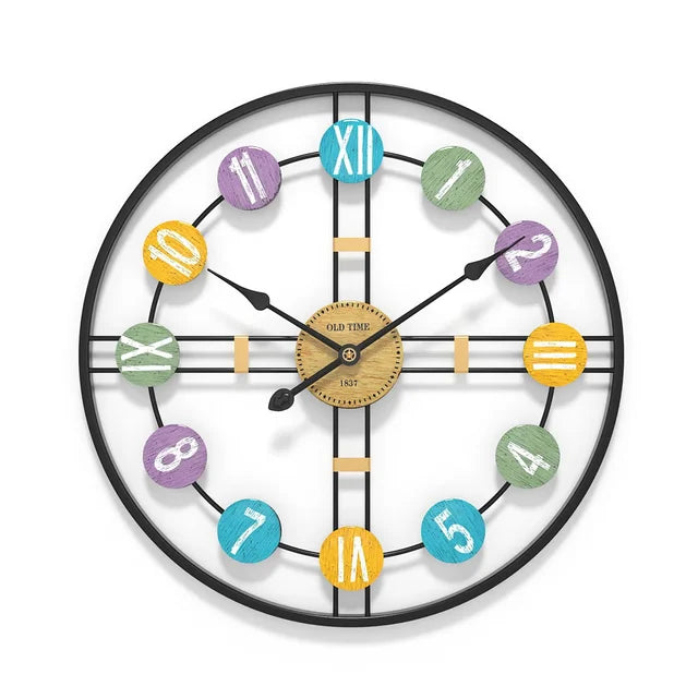 VintaRoman | 3D Metalen Romeinse Cijfer Wandklok - Vintage Stille Luxe Wanddecoratie