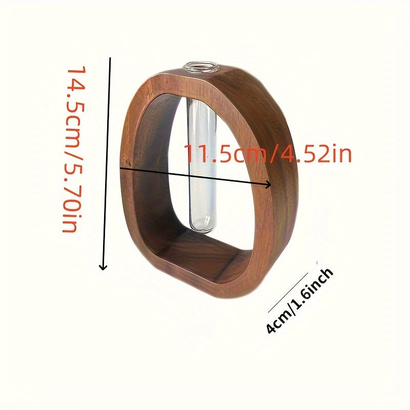 RusticAqua | Walnoot massief houten mini watervaas
