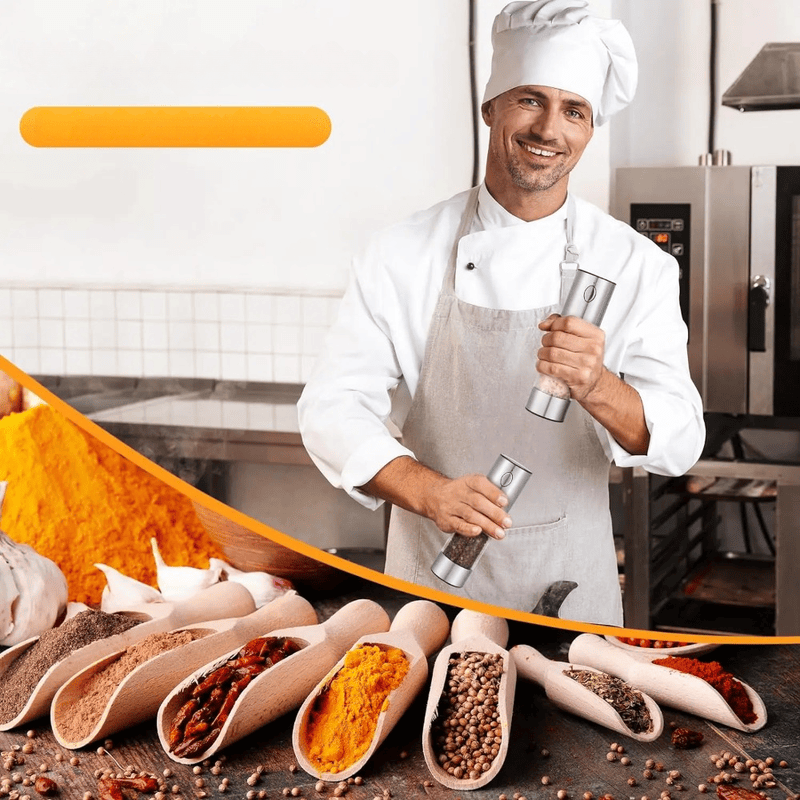 SpiceGlowElite | elektrische zout- en pepermolen met LED-verlichting