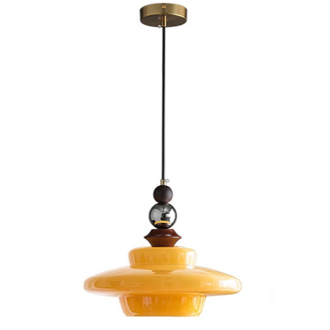 Middeleeuwse stijl glas beige eetkamer hanglamp