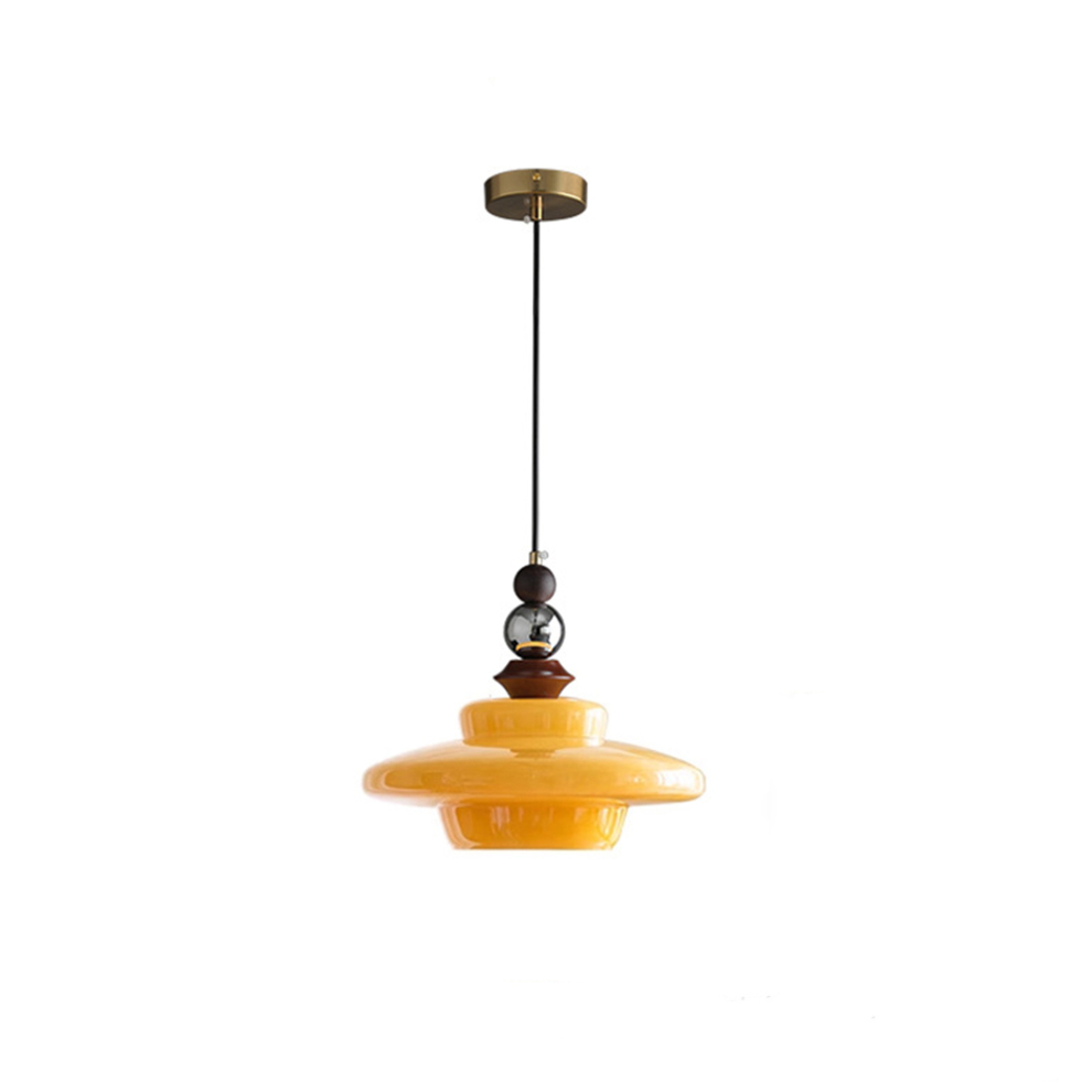 Middeleeuwse stijl glas beige eetkamer hanglamp