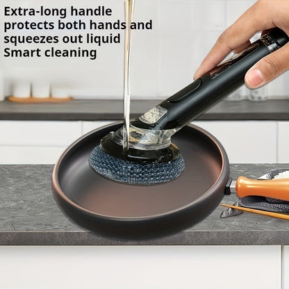 BrilliantScrub | Zeeppenseel met handvat - Pannenborstel voor keuken en gootsteen